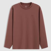 Gap 男女装春秋款硅胶logo重磅长袖T恤纯色简约情侣上衣678214