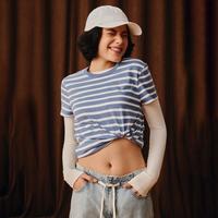 Gap/盖璞 经典条纹 女士短袖T恤