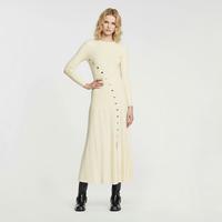 Sandro 冬季女装法式优雅简约修身收腰长袖针织连衣裙休闲气质