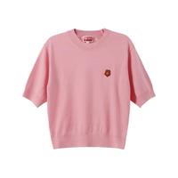 KENZO 女士BOKE羊毛短款短袖羊毛衫针织衫