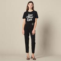 限尺码：Sandro 冬季女士双矩形扣压褶紧身休闲裤新年休闲百搭