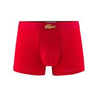 LACOSTE 法国鳄鱼男装单条装棉质平角内裤新年系列印花松紧裤腰男士内裤