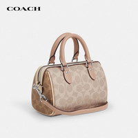 PLUS会员：COACH 【女神节礼物】Rowan女士迷你波士顿包斜挎包单肩包 CW330 SVXCU
