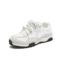 百思图 女士真皮网面透气厚底德训鞋 D3279CM5