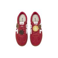 百思图 真皮厚底增高 女士德训运动鞋