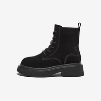 Bata 牛剖皮 女士马丁靴