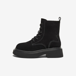 Bata 牛剖皮 女士马丁靴