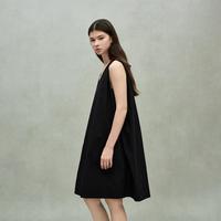 欧时力 限定系列OCH.夏装 A字背心裙宽松V领廓形感无袖连衣裙