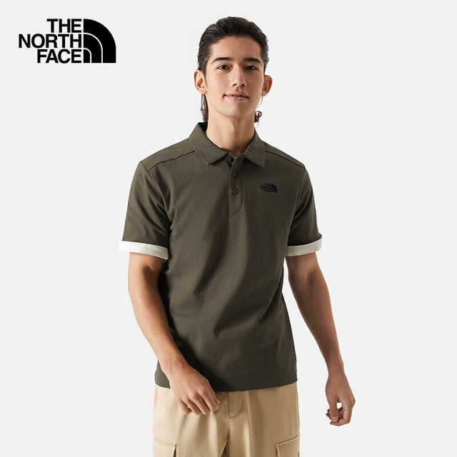 北面 短袖Polo男女户外舒适透气短袖