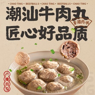  潮庭 牛肉丸牛筋丸组合