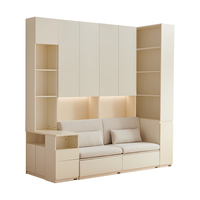  QuanU/全友 现代简约 书柜组合 收纳储物柜 书柜B*2+卡座*2+边柜A+边柜B