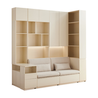  QuanU/全友 收纳 书柜组合 卡座 储物柜 书柜A+书柜B+卡座*2+边柜A+边柜B