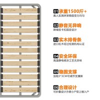 Ouromen/欧罗曼 加密实木 床架 折叠床板 龙骨架 钢架 【气动床床架】满铺加密款【静音稳固】 1350mm*2000mm