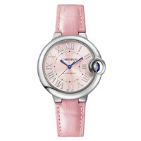 PLUS会员：Cartier 蓝气球系列 机械手表 女款 粉盘皮带33mmWSBB0069