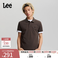 Lee 26年春夏新品标准版翻领小刺绣Logo设计男轻薄短袖