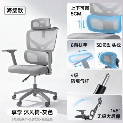 享学 6D扶手+3D头枕+高弹海绵坐垫+145°仰角+腰部自适应