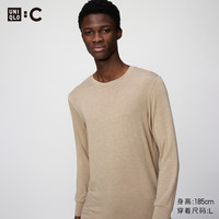 优衣库 HEATTECH EXTRA WARM 男装混纺圆领T恤 481441