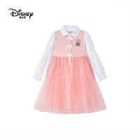 迪士尼 朱迪兔子警官女童连衣裙2026春季新款长袖中大童公主裙生日礼服裙 粉色