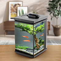 美的 慧选智能生态桌面鱼缸家用自循环智能托管定时定量科学喂养 背过滤