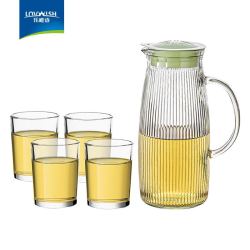 乐唯诗 白酒杯酒杯白酒玻璃杯喝酒杯家用高端轻奢饭店酒店杯子 乐妙一壶四杯五件套装