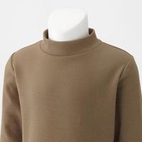 無印良品 MUJI 无印良品 婴童 起毛罗纹编织 高领长袖T恤 男童女童