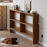 锦需 实木床尾置物架卧室床边极窄长条夹缝隙收纳柜子靠墙边细长小窄桌 实木夹缝置物架100cm浅胡桃色