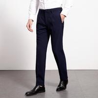 沙驰 男士保暖竖条纹直筒西裤