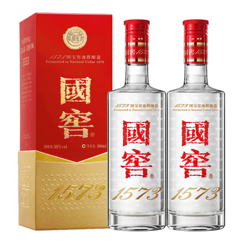 国窖1573白酒_国窖1573 38%vol 浓香型白酒500ml*2瓶多少钱-什么值得买