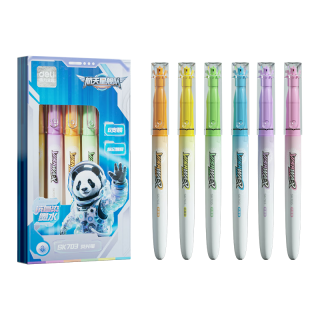 得力 不易晕染 荧光笔