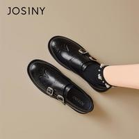 JOSINY/卓诗尼 复古英伦 女士乐福鞋