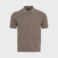 Massimo Dutti 男式复古时髦舒适柔软纯棉透气衬衫式针织开衫