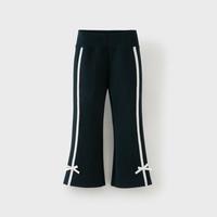 戴维贝拉 儿童针织裤子2026春装新款女童中大童运动喇叭裤微喇长裤