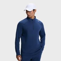 HOTSUIT 暖柔绒T恤男冬季加绒保暖运动卫衣简约休闲半拉链立领上衣男