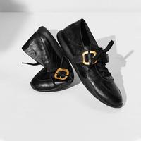 思加图 2026春季新款街角音符德训鞋休闲鞋小白鞋平底鞋女