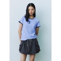 UR UR2025春季时尚休闲撞色线条T恤UWB450013