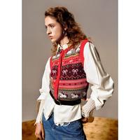 UR UR2026春季费尔岛提花马甲针织开衫UYL960008+