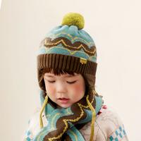 kk树 儿童帽子男孩女童秋冬季护耳针织帽新款