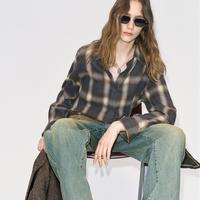 MO&Co. 衬衫双面磨毛厚实棉质格纹女装