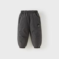 戴维贝拉 男童抗菌羽绒裤儿童A类三防裤子大童束脚裤冬装