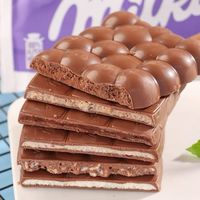 百亿补贴：Milka 巧克力德国原装进口榛子夹心布朗尼气泡可可脂巧克力新年礼物