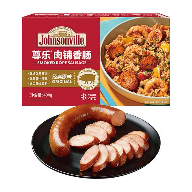 尊乐 经典原味肉脯香肠 400g/根