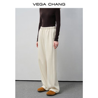VEGA CHANG 垂坠感 女士休闲裤 奶白色(加绒版无裤绳) M