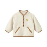 pureborn pure born 男女宝宝加绒卫衣秋冬新款婴童摇粒绒休闲百搭保暖上衣