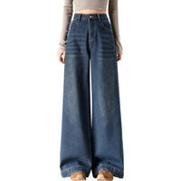 FOREVER 21 显瘦 女士阔腿牛仔裤 蓝色（春款）