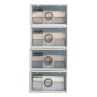  CHAHUA/茶花 透明 收纳箱 四只装【进深50*宽40CM】