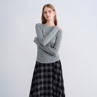 自巧 正肩套头 女士T恤