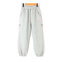 迪士尼儿童裤子春秋装女童卫裤小孩宝宝休闲长裤童装 T91127浅灰 150cm 150/适合145-155cm