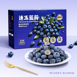 趣尝鲜 金尼尧冷冻云南蓝莓净重3斤 速冻生鲜水果奶茶果汁果酱原料