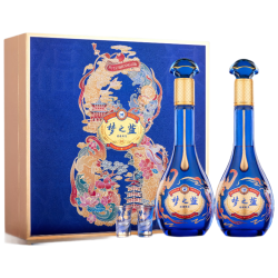 洋河 梦之蓝 & 福禄双至52度 500ml*2瓶 礼盒装 & 白酒