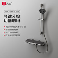 大白 DXLY031-SFSB 淋浴花洒套装 明装数显钢琴按键增压 枪灰